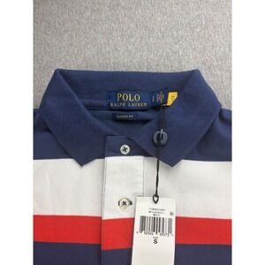 Polo Ralph Lauren Mens Small Striped Classic Fit Short Sleeve Polo Shirt